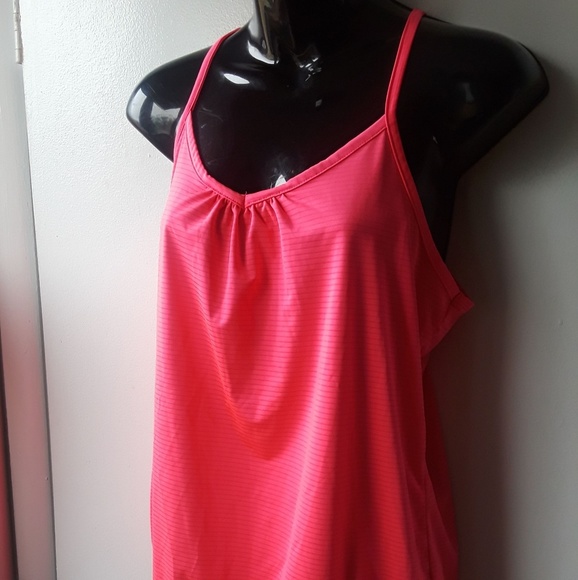 2 Gap Fit Neon Racer Back Tanks - Picture 2 of 6